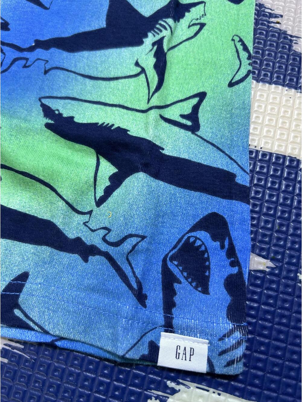 Baby Gap Organic Cotton PJ Set - Blue & Green Fish Print - Size 3T - NWT - Picture 9 of 9